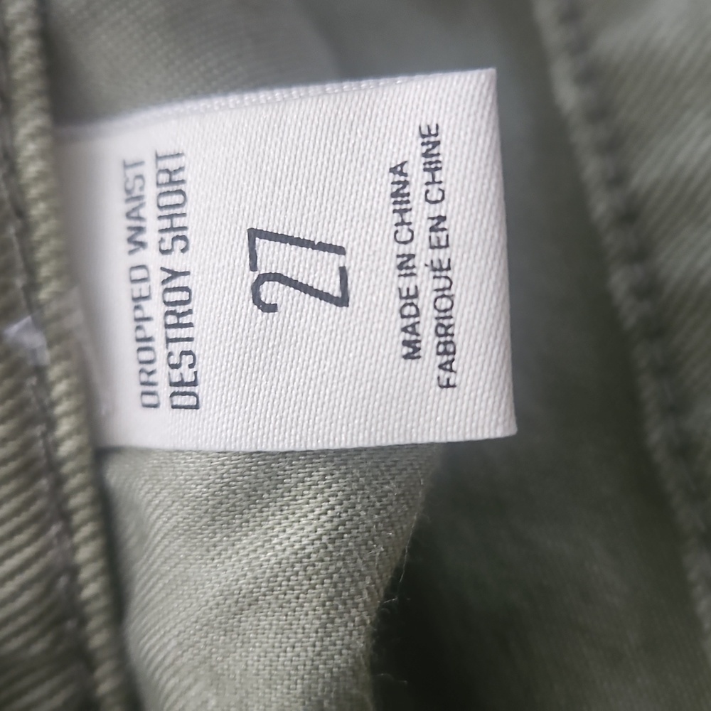 Olive Distressed Women's Shorts - Picture 5 of 5
